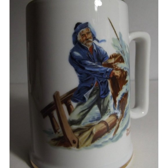 Vintage Norman Rockwell Museum Collection Braving The Storm 1985 Coffee Mug - Picture 6 of 11